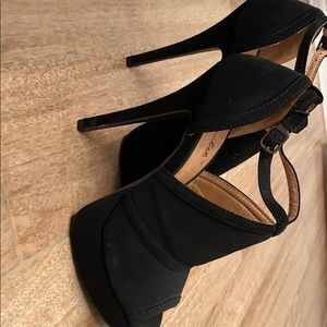 Black tall elegant heels